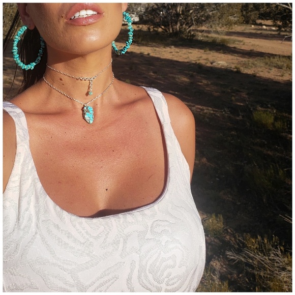 natural turquoise handmade necklace Kπ¦K - Picture 3 of 7